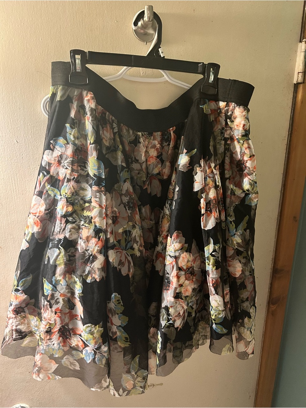 torrid Black Floral Midi Skirt